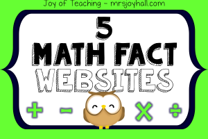 Just the Math Facts Math Fact Websites Button